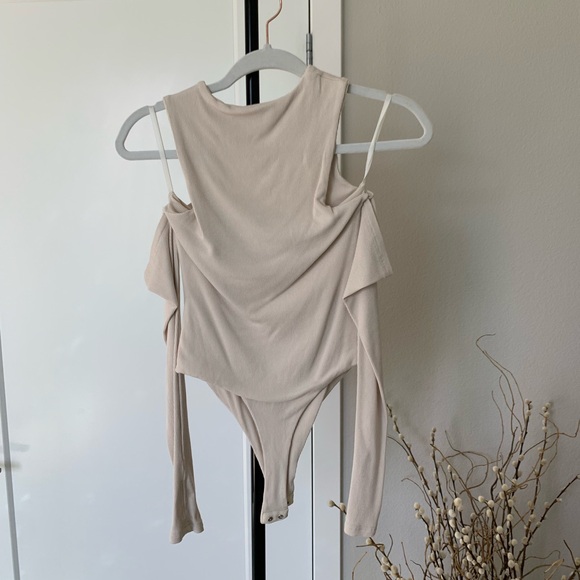 All The Ways Cream Ribbed Bodysuit - Picture 4 of 5